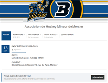 Tablet Screenshot of hockeymercier.com